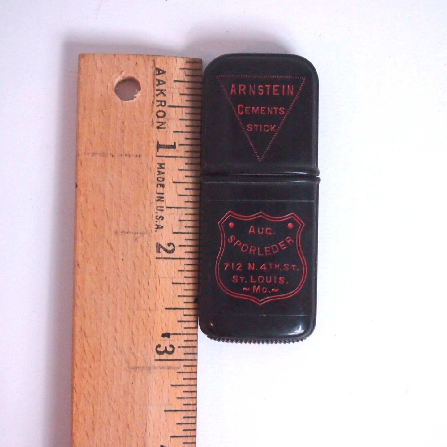 Antique Arnstein Bicycle Cement Stick Bakelite/Gutta Percha Container St. Louis