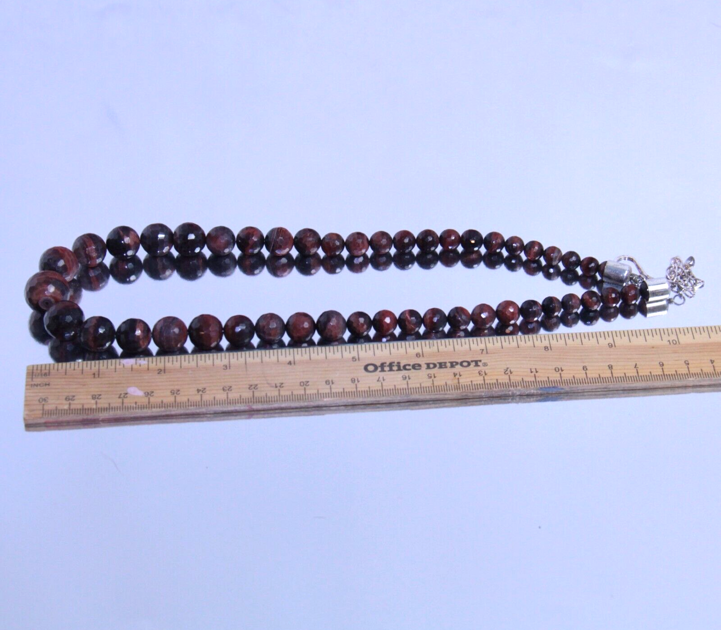 Jay King Sterling Silver Red Tiger Eye Necklace 22"-25" Desert Rose Trading