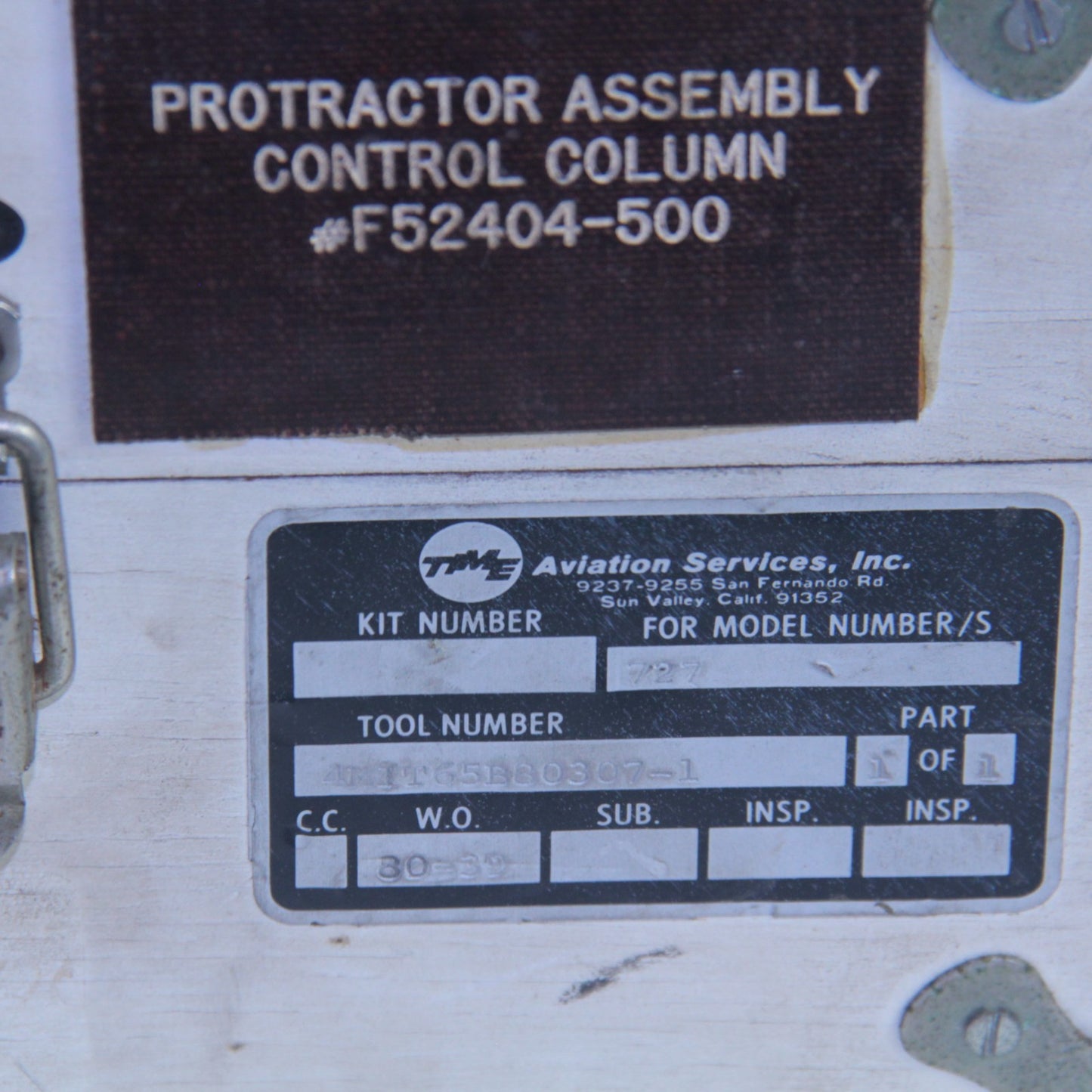 Boeing 727 Tool - Protractor Assembly – Control Column – 4MIT65B80307-1