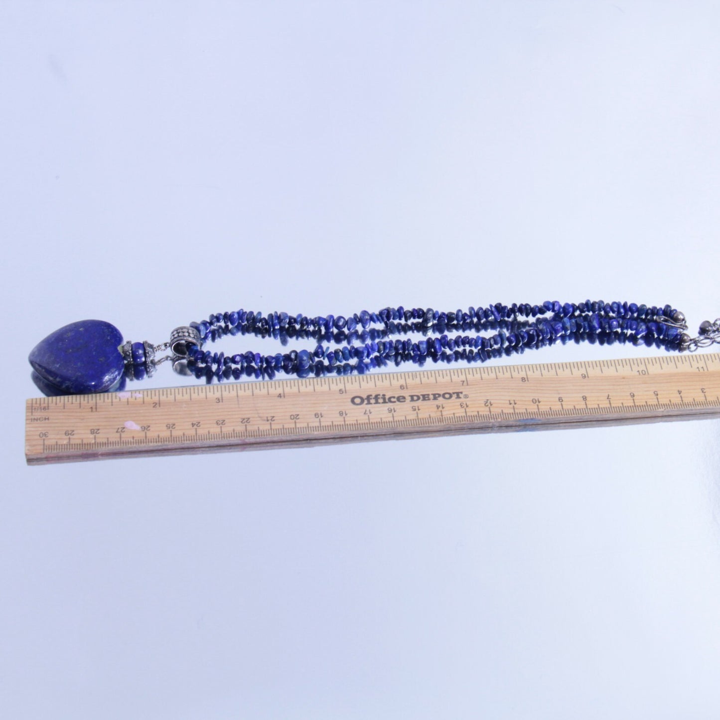 Jay King Sterling Silver Lapis Lazuli Heart Necklace 18"-20" Desert Rose Trading