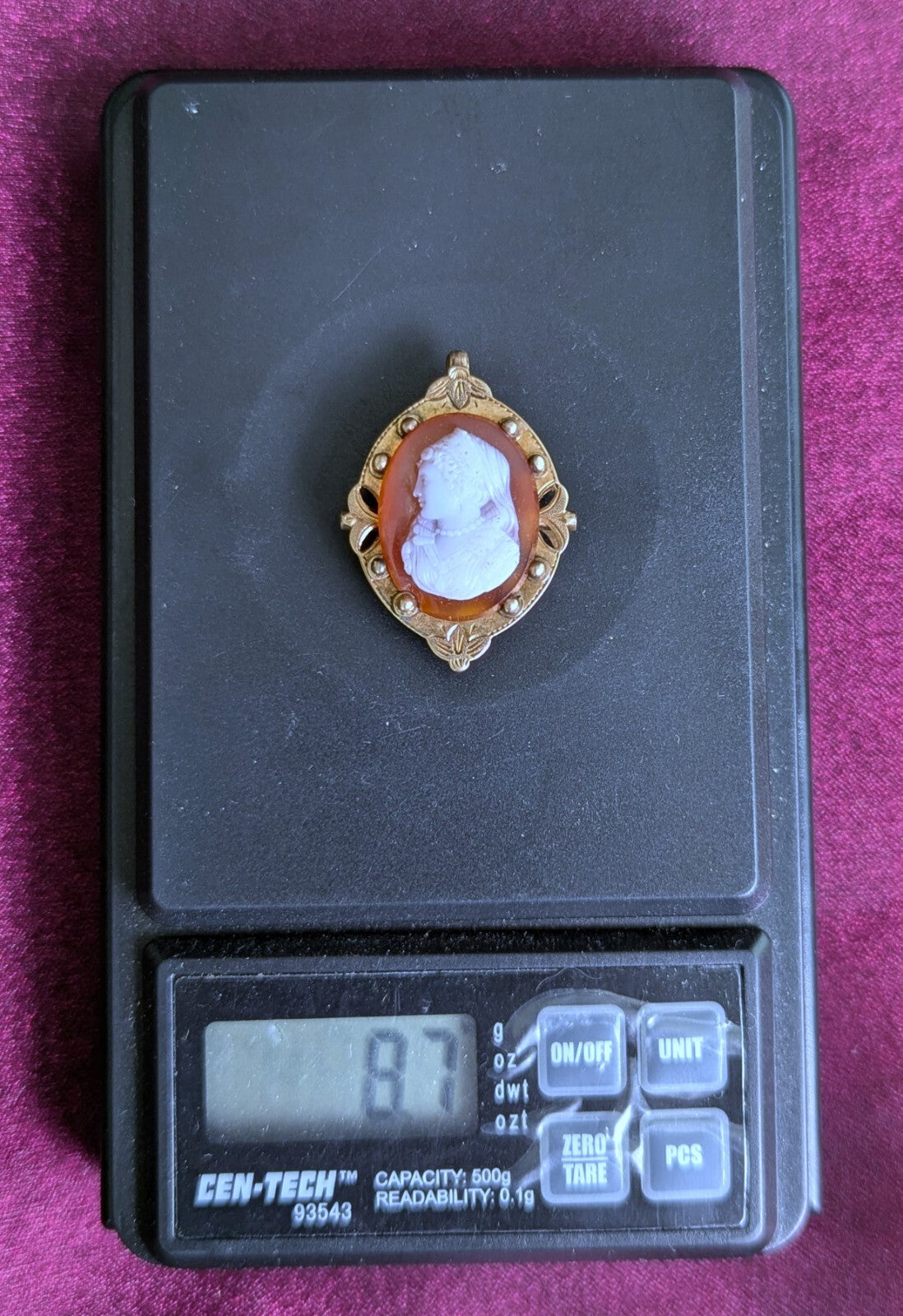 Antique Victorian Double Cameo Pendant Locket - 18k Gold