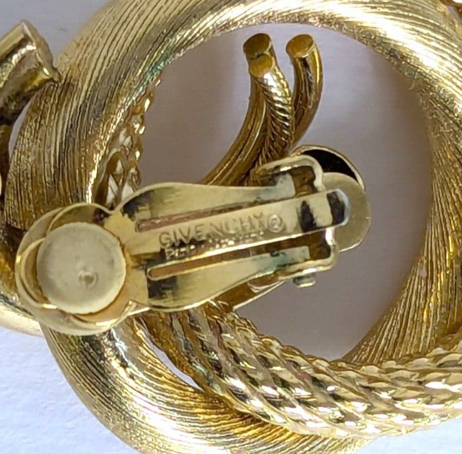 Vintage Givenchy Chunky Door Knocker Earrings - Twisted Rope Dangle Drop - 1.75"