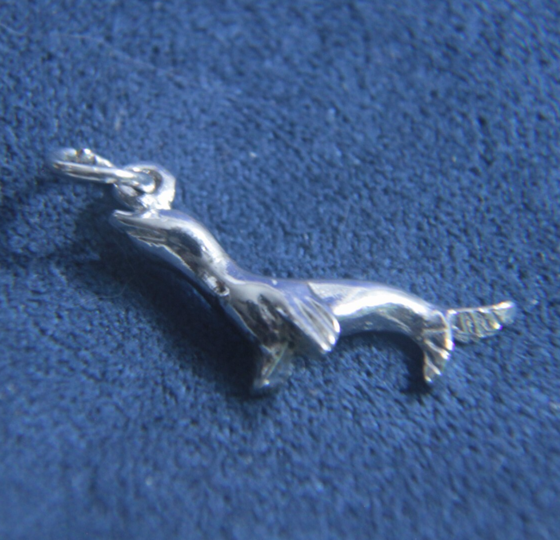 Vintage Sterling Silver 925 Sea Lion / Seal Dangle Charm – 3/4"