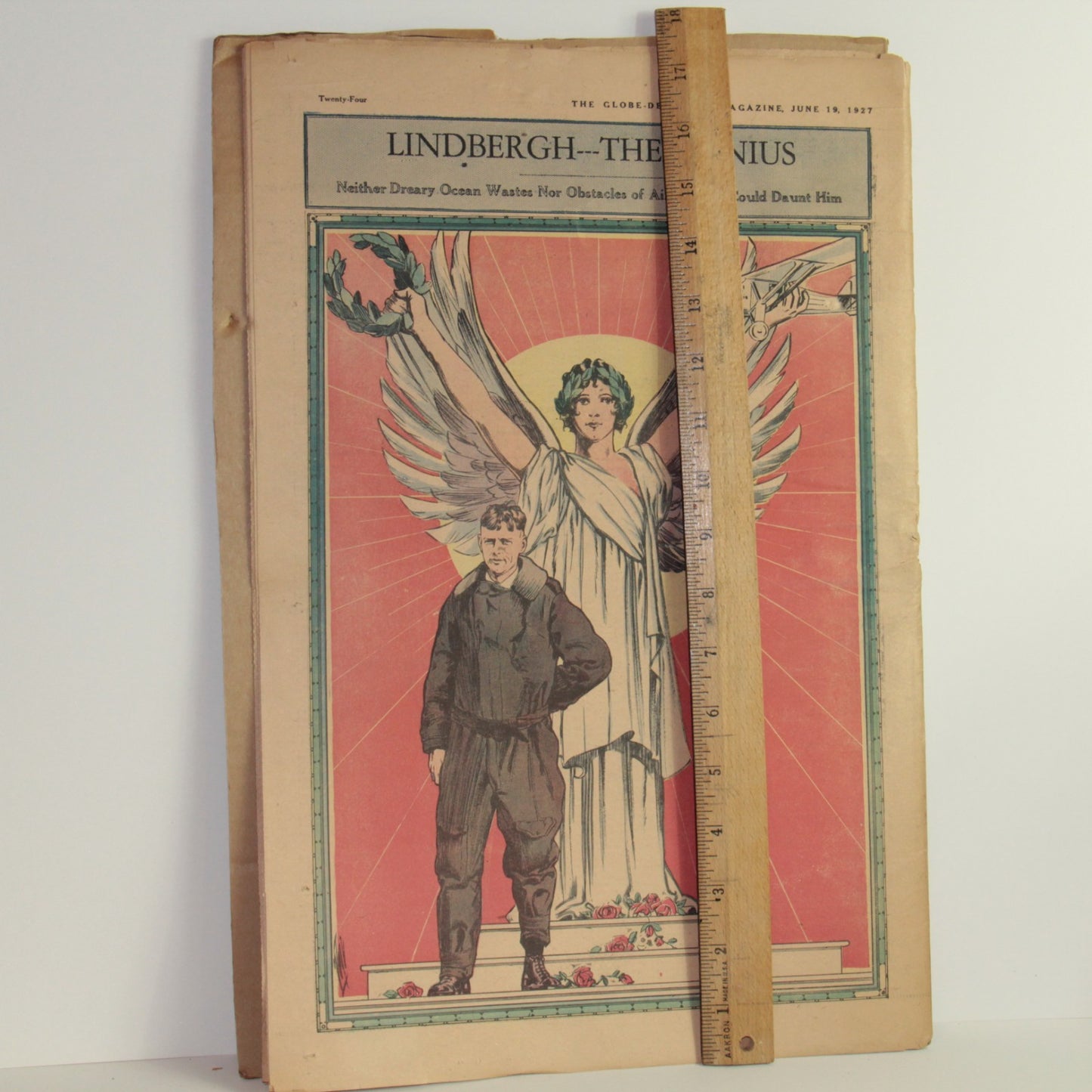 June 1927 The Globe-Democrat Magazine – Charles Lindbergh: The Genius ✈️Guy Hoff