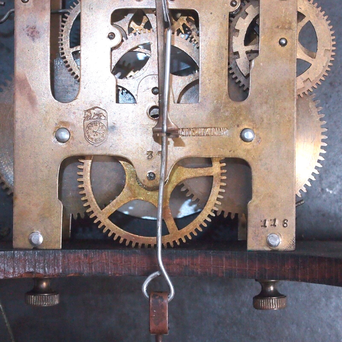 Stunning Antique F & C Hässig ARTS & CRAFTS Swiss Striking Wall Clock - JGG ALIX
