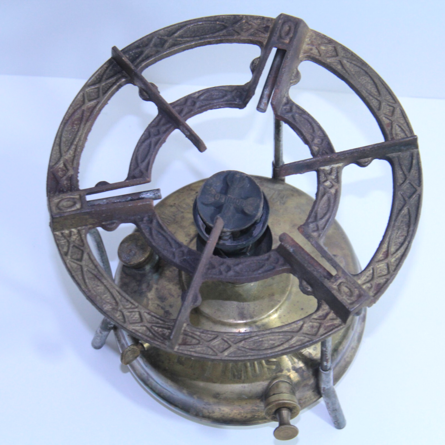 Vintage AB Optimus No.45 Brass Camp Cook Stove Stockholm Sweden  Ornate Grate 🔥