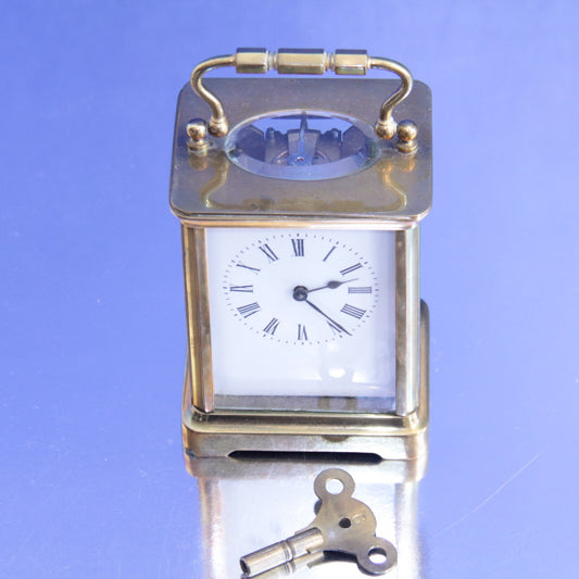 19th Century Brass & Bevel Glass Corniche Cased Carriage Clock – Excellent