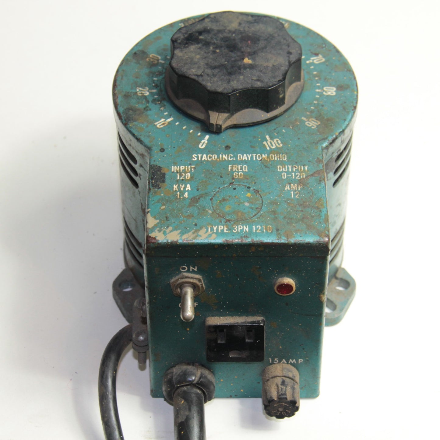 Staco Energy 3PN 1210 Variable Autotransformer – 0-120V, 60Hz w Foot Switch ⚡